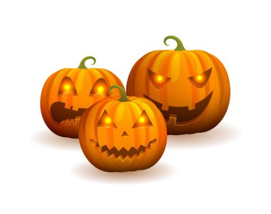 Jack-o-Lantern vektör çizim closeup