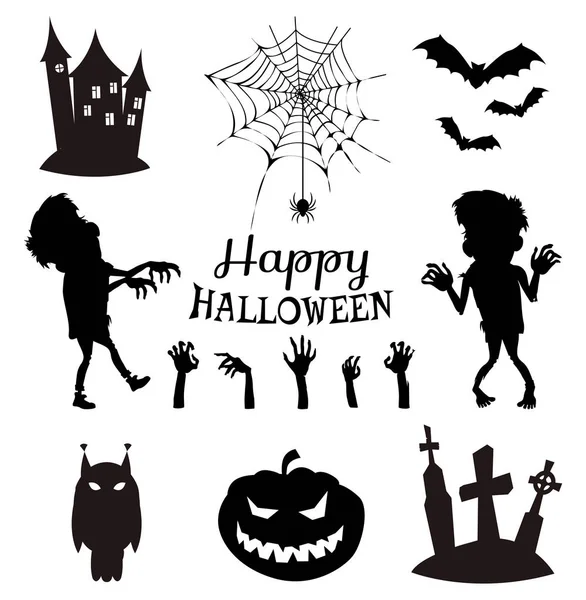 Veselý Halloween Banner na vektorové ilustrace — Stockový vektor