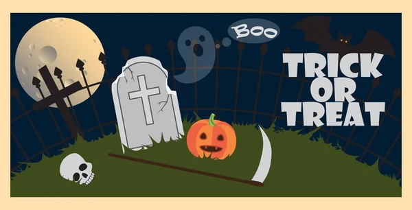 Trick or Treat Halloween sur l'illustration vectorielle — Image vectorielle