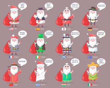 Dünyanın dört bir yanından ülkeden Santa kipi