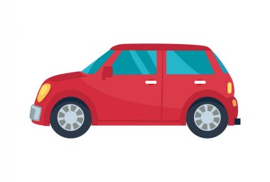 Hatchback otomobil simge vektör çizim