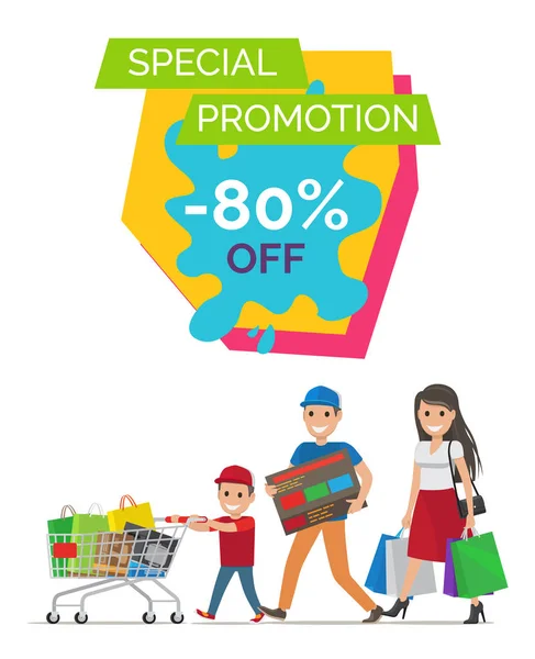 Promoção especial 80 Banner Vector Ilustração — Vetor de Stock