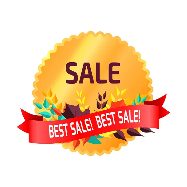 Best Sale Circular Sticker on Vector Illustration — Stock Vector