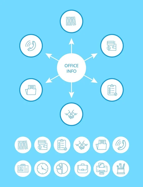 Office Info Infográfico sobre ilustração vetorial — Vetor de Stock