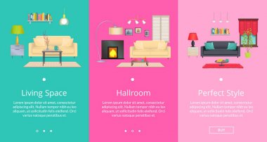 Mükemmel tarzı ve yaşam alanı vektör çizim