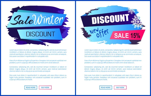 Winter Sale Web Page Design Vector Illustration — Stock Vector