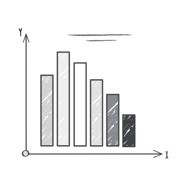 Siyah-beyaz grafik vektör çizim üzerinde