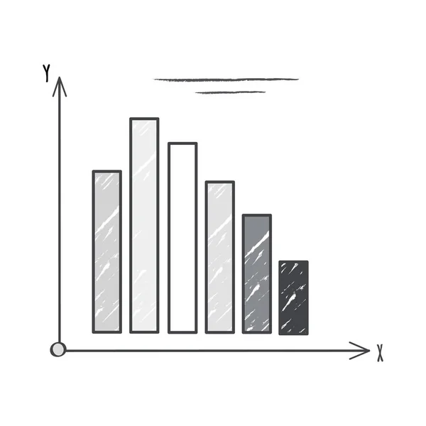 Gráfico em preto e branco sobre ilustração vetorial — Vetor de Stock