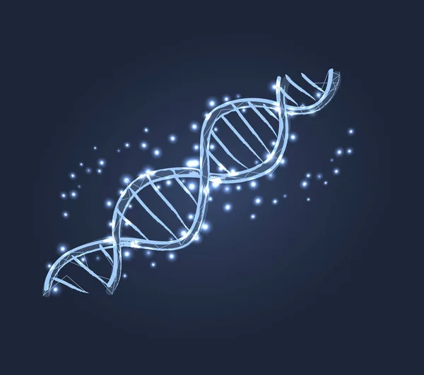 Illustrazione vettoriale dell'icona della struttura del codice DNA — Vettoriale Stock