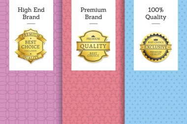 Yüksek son Qquality 100 Premium Marka Altın etiketleri