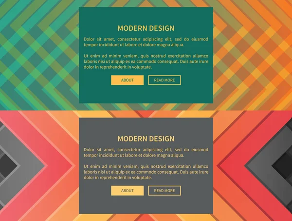 Design moderne Pages Web Set Illustration vectorielle — Image vectorielle