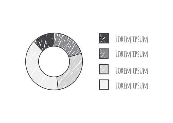 Diagrama de Pie Diagrama de datos Vector Ilustración — Vector de stock