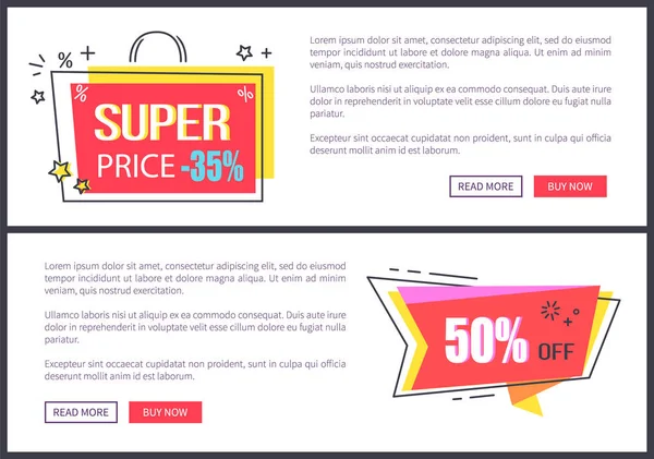 Super Preço 35 Off Páginas Vector Ilustração — Vetor de Stock