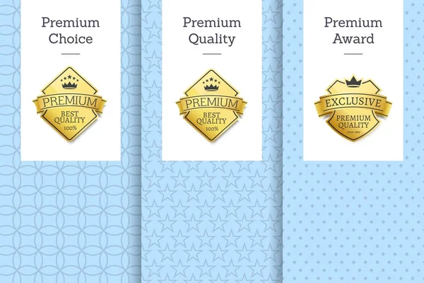 Opción Premium, Ilustración de Vector de Premio de Calidad — Vector de stock