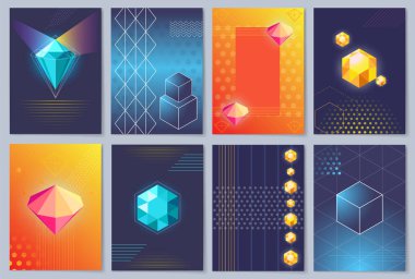 Rakamlar ile 3D duvar kağıdı illüstrasyon vektör