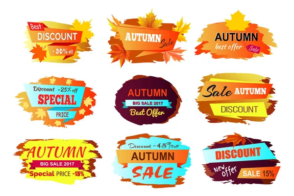 Sonbahar indirim yeni teklif etmek vektör çizim