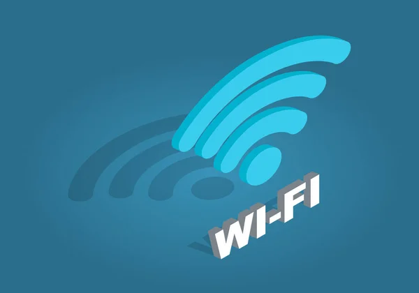 Wi-Fi Network Icon. Flat Design Cartoon Style — Stock Vector