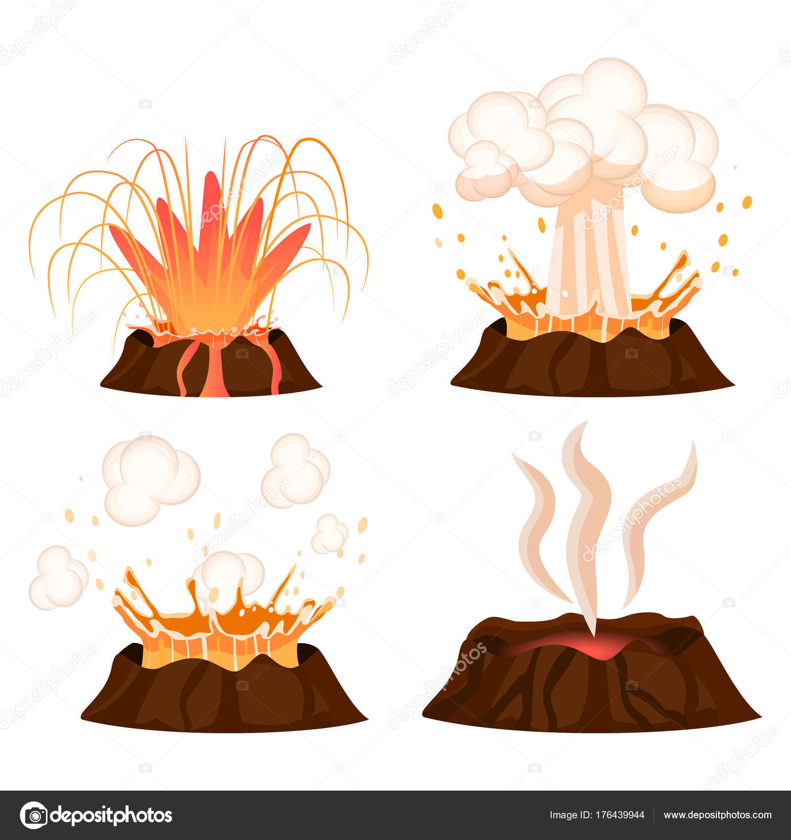 すべての動物の画像 綺麗なイラスト 火山