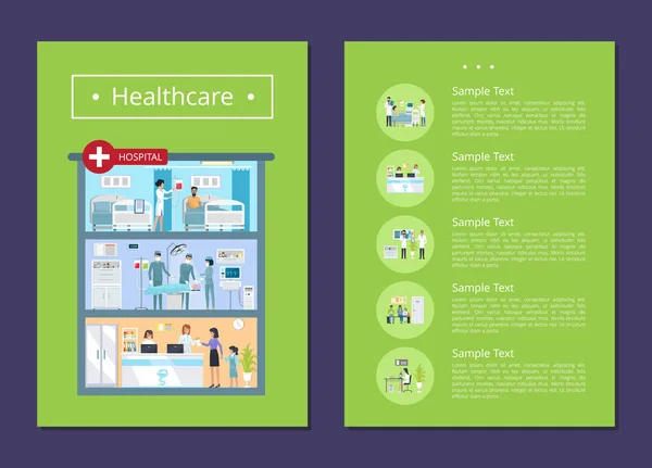 Darstellung medizinischer Leistungen im Gesundheitswesen — Stockvektor