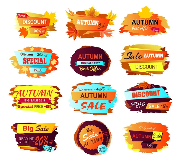 Sonbahar satış vektör çizim en iyi indirim