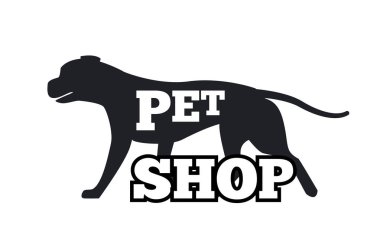 Pet Shop logo tasarım köpek hayvan siluet