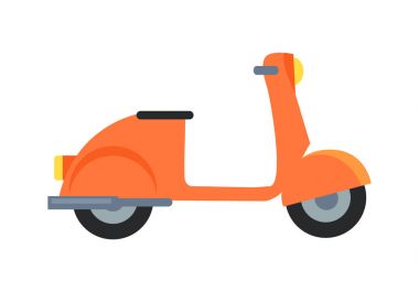 Motorlu Scooter vektör çizim simgesi