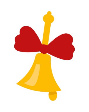 Beyaz Arkaplanda Kırmızı Fiyonklu Jingle Bells