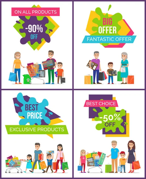 En todos los productos Gran oferta Vector Ilustración — Vector de stock