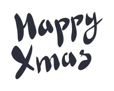 Mutlu Xmas siyah-beyaz çizgi film festivali kartı.