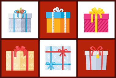 Hediye yay kağıdına sarılı, dekor tepesinde