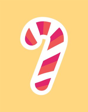 Tatlı vektör çizim şeker sopa elimden