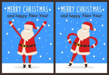 Merry Christmas mutlu yeni yıl Poster Santa kar