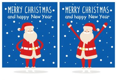 Merry Christmas mutlu yeni yıl Poster Santa kar