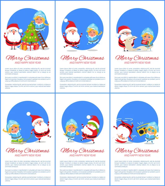 Feliz Navidad Snow Maiden Vector Ilustración — Vector de stock