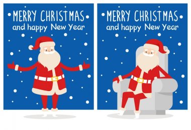 Merry Christmas mutlu yeni yıl Poster Santa kar