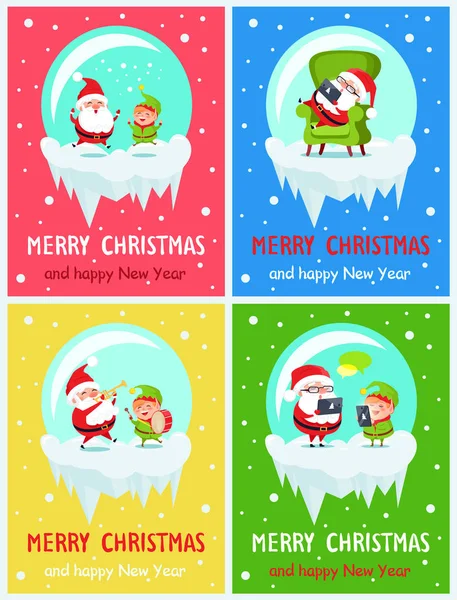 Feliz Navidad Colorido, Vector Ilustración — Archivo Imágenes Vectoriales