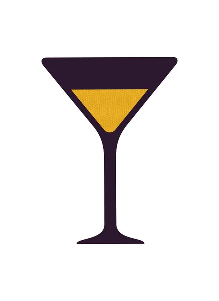 Glas met alcoholische drank vectorillustratie — Stockvector
