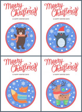 Mutlu Noeller 60s stil kutlama kartpostal