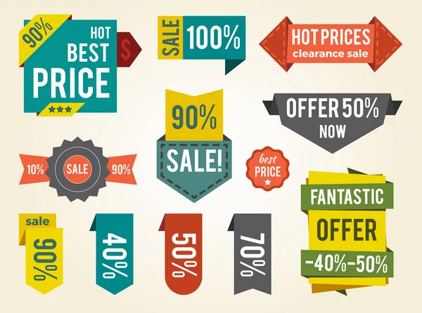 Hot Prices Sale Clearance Vector Illustration — Stock Vector
