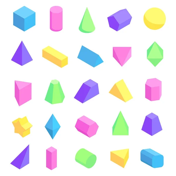 Vector de formas geométricas multicolores Ilustración — Vector de stock