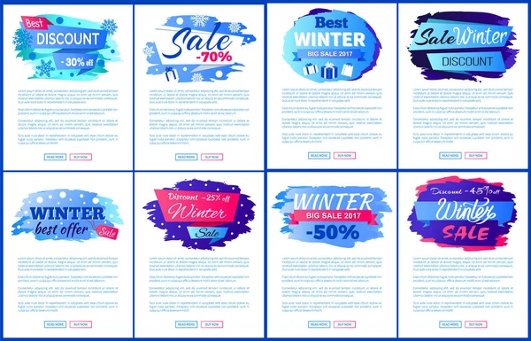 Bester Winterschlussverkauf bieten Vektor Illustration Banner — Stockvektor