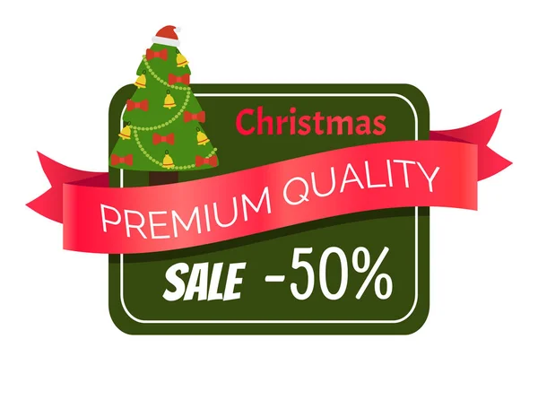 Legjobb eladó címke absztrakt újév karácsonyfa — Stock Vector