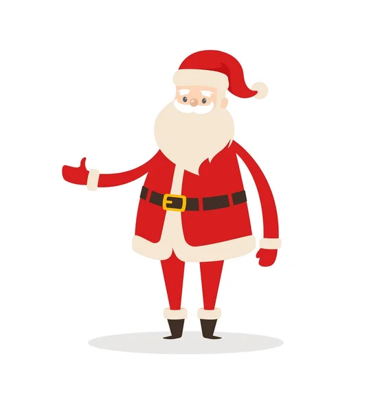 Santa Claus kreskówka Xmas znaków wektor ikona — Wektor stockowy