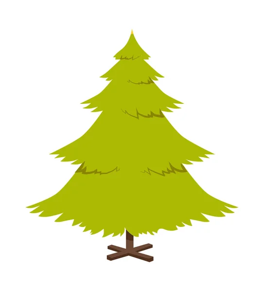 Kerst Pine Tree Poster vectorillustratie — Stockvector