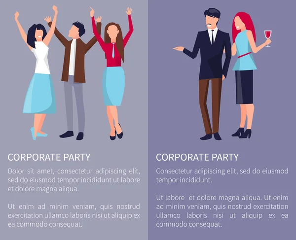 Corporate Party affisch vektorillustration — Stock vektor