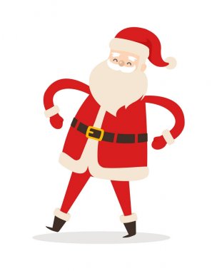 Noel Baba silah akimbo ile üzerine beyaz izole