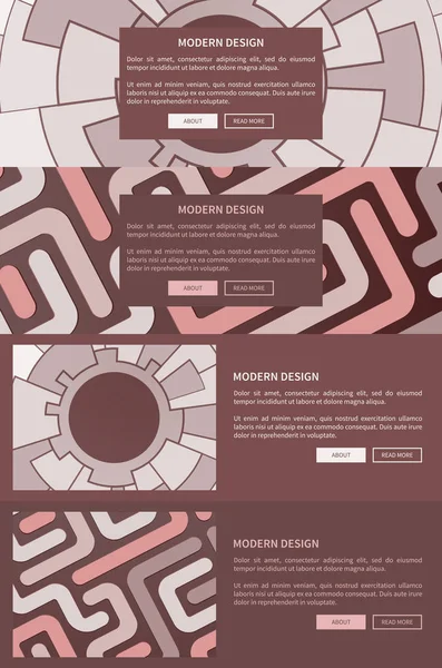 Design moderne Pages Web Set Illustration vectorielle — Image vectorielle
