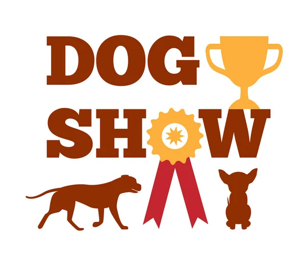 Премия "Шоу собак" за дизайн ленточных собак — стоковый вектор