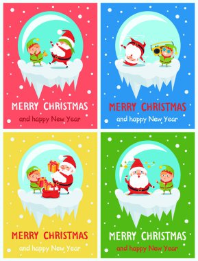 Merry Christmas mutlu yeni yıl Poster Santa Elf