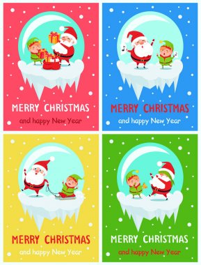 Mutlu yeni yıl mutlu Noeller Poster Santa Elf